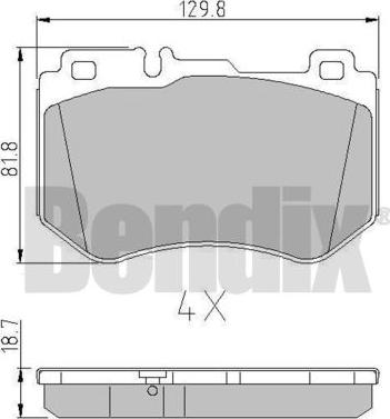 BENDIX 511188 - Kit pastiglie freno, Freno a disco autozon.pro