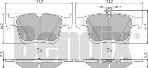 BENDIX 511182 - Kit pastiglie freno, Freno a disco autozon.pro