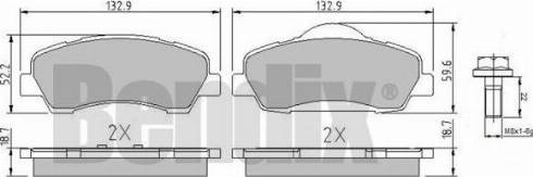 BENDIX 511135 - Kit pastiglie freno, Freno a disco autozon.pro