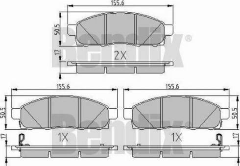 BENDIX 511130 - Kit pastiglie freno, Freno a disco autozon.pro