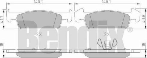 BENDIX 511137 - Kit pastiglie freno, Freno a disco autozon.pro