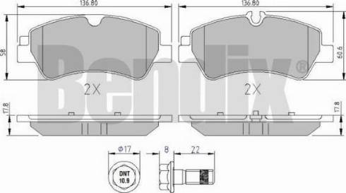 BENDIX 511129 - Kit pastiglie freno, Freno a disco autozon.pro