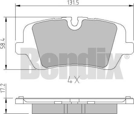 BENDIX 511126 - Kit pastiglie freno, Freno a disco autozon.pro