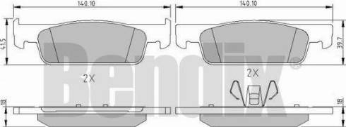 BENDIX 511128 - Kit pastiglie freno, Freno a disco autozon.pro