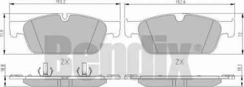 BENDIX 511123 - Kit pastiglie freno, Freno a disco autozon.pro