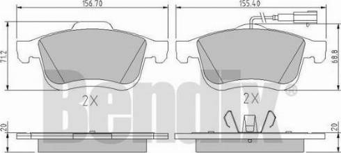 BENDIX 511127 - Kit pastiglie freno, Freno a disco autozon.pro