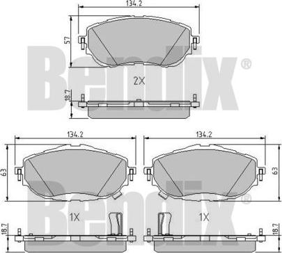 BENDIX 511174 - Kit pastiglie freno, Freno a disco autozon.pro