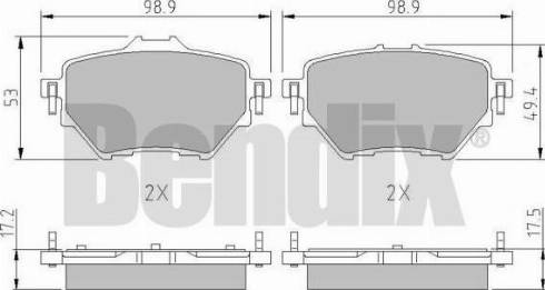 BENDIX 511172 - Kit pastiglie freno, Freno a disco autozon.pro