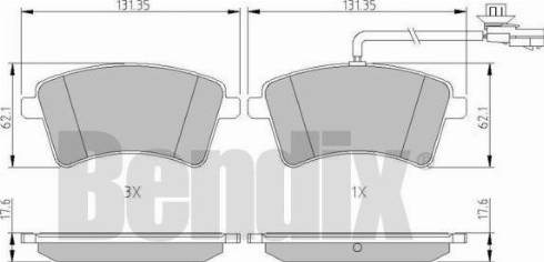 BENDIX 511177 - Kit pastiglie freno, Freno a disco autozon.pro