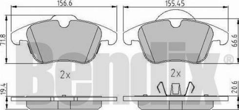 BENDIX 511342 - Kit pastiglie freno, Freno a disco autozon.pro