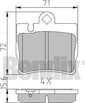 BENDIX 511299 - Kit pastiglie freno, Freno a disco autozon.pro