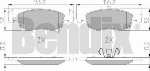 BENDIX 511267 - Kit pastiglie freno, Freno a disco autozon.pro