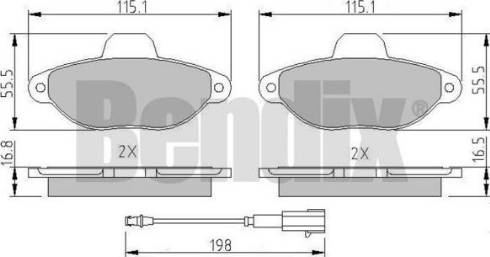 BENDIX 511203 - Kit pastiglie freno, Freno a disco autozon.pro