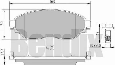 BENDIX 511234 - Kit pastiglie freno, Freno a disco autozon.pro