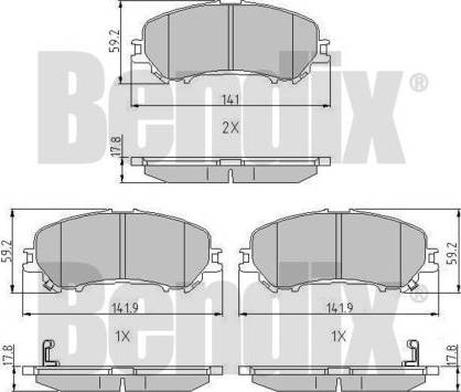 BENDIX 511229 - Kit pastiglie freno, Freno a disco autozon.pro