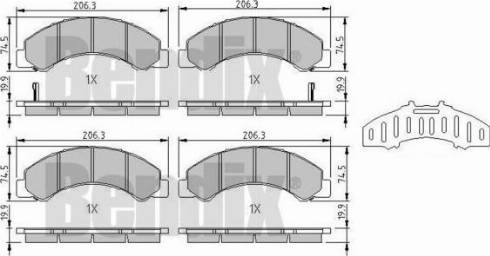 BENDIX 511221 - Kit pastiglie freno, Freno a disco autozon.pro