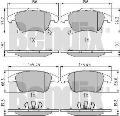 BENDIX 511271 - Kit pastiglie freno, Freno a disco autozon.pro