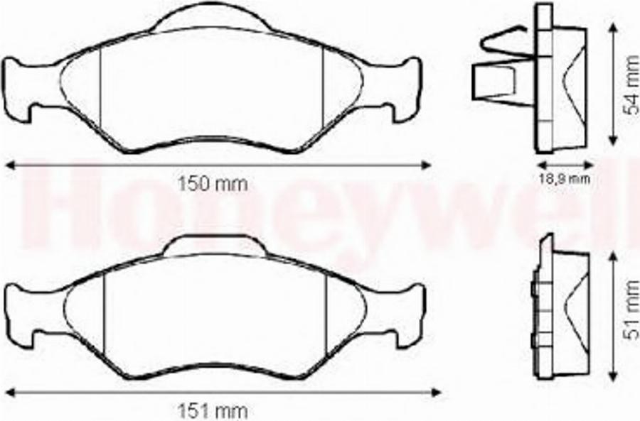 BENDIX 571996B - Kit pastiglie freno, Freno a disco autozon.pro