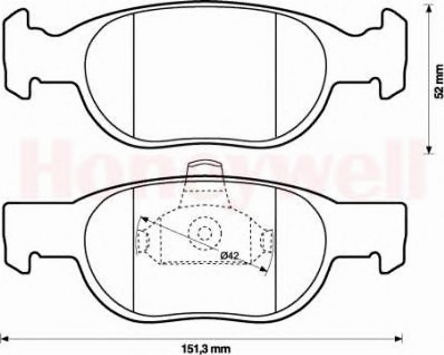 BENDIX 571949B - Kit pastiglie freno, Freno a disco autozon.pro