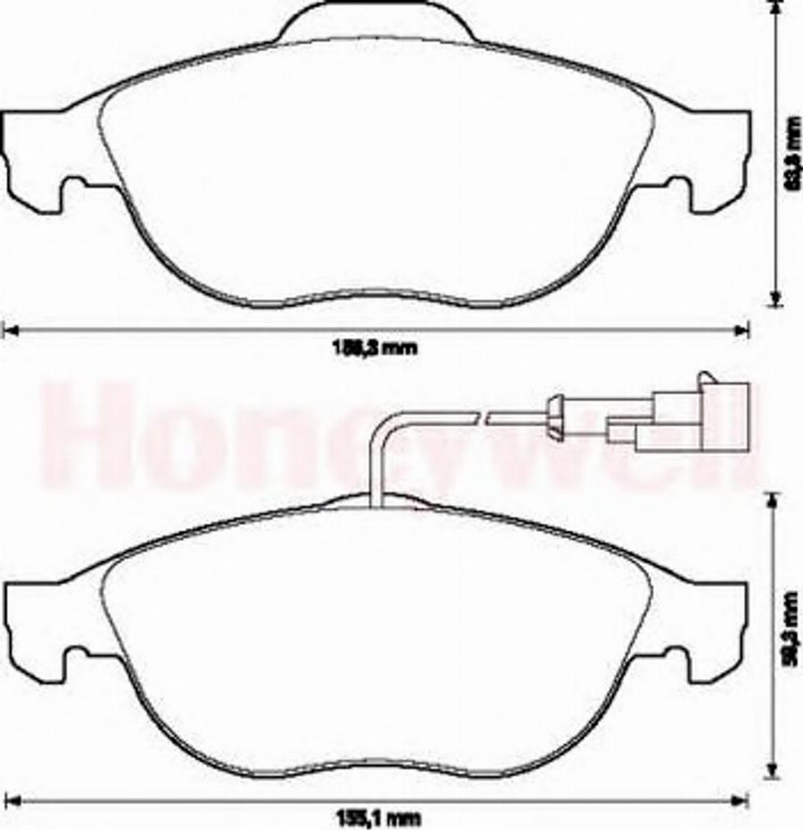 BENDIX 571933X - Kit pastiglie freno, Freno a disco autozon.pro