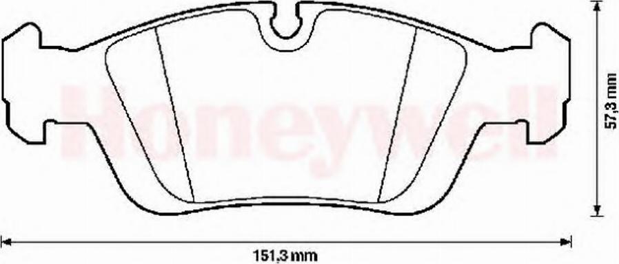 BENDIX 571411X - Kit pastiglie freno, Freno a disco autozon.pro