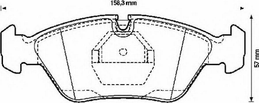 BENDIX 571529B - Kit pastiglie freno, Freno a disco autozon.pro