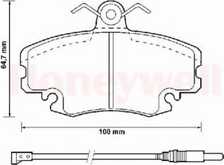 BENDIX 571526B - Kit pastiglie freno, Freno a disco autozon.pro