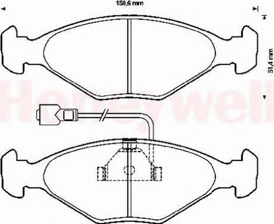 BENDIX 571818B - Kit pastiglie freno, Freno a disco autozon.pro