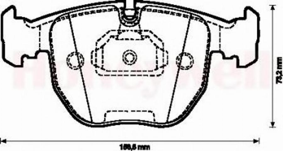 BENDIX 571873B - Kit pastiglie freno, Freno a disco autozon.pro