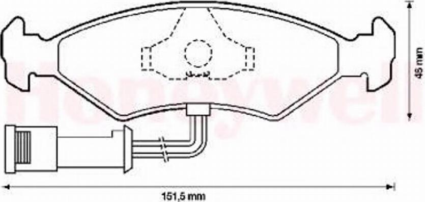 BENDIX 571291B - Kit pastiglie freno, Freno a disco autozon.pro