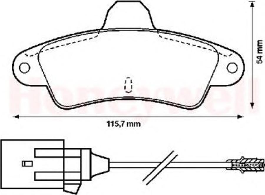 BENDIX 571755B - Kit pastiglie freno, Freno a disco autozon.pro