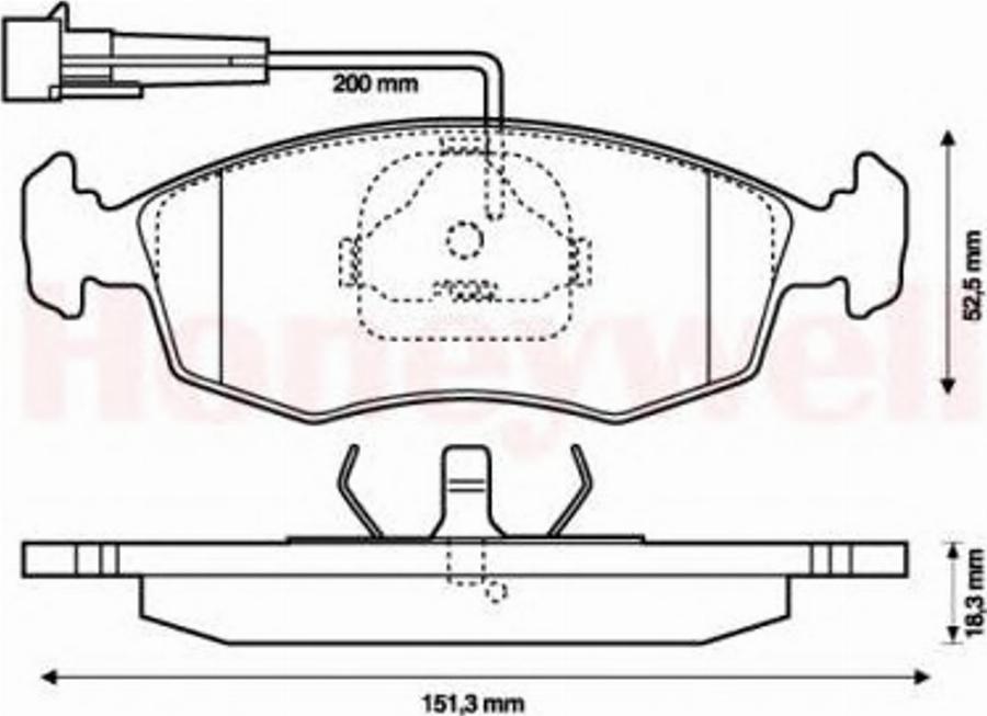 BENDIX 573094B - Kit pastiglie freno, Freno a disco autozon.pro