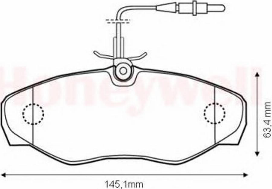 BENDIX 573095B - Kit pastiglie freno, Freno a disco autozon.pro