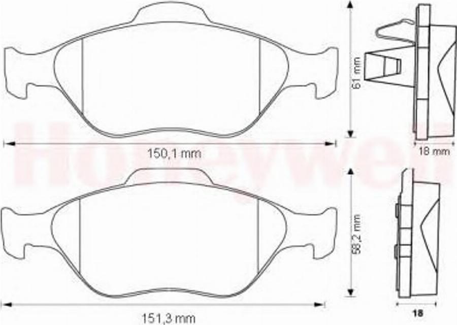 BENDIX 573041B - Kit pastiglie freno, Freno a disco autozon.pro