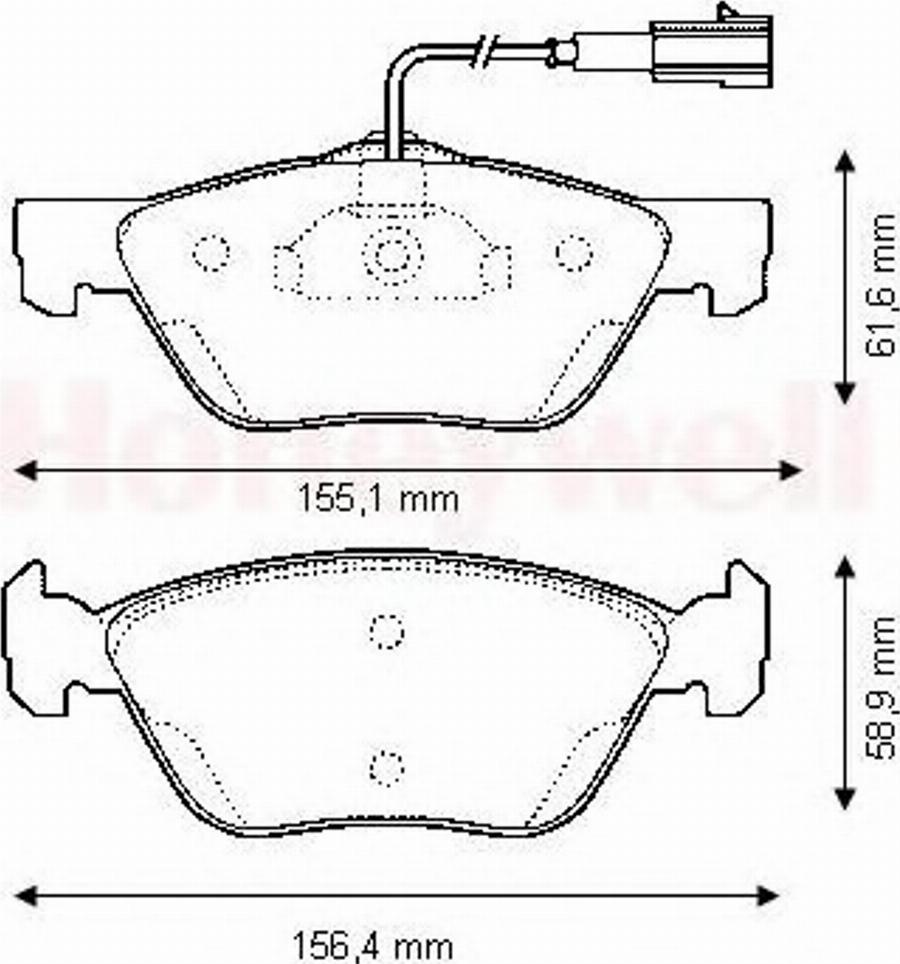 BENDIX 573042B - Kit pastiglie freno, Freno a disco autozon.pro