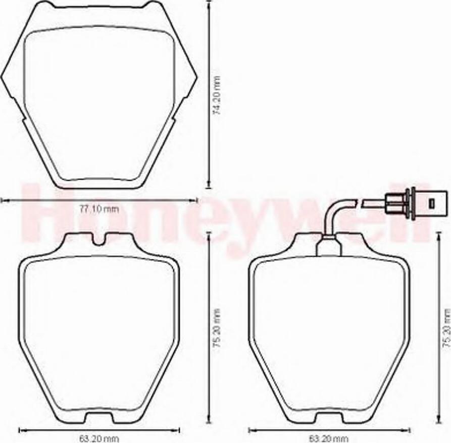 BENDIX 573064B - Kit pastiglie freno, Freno a disco autozon.pro