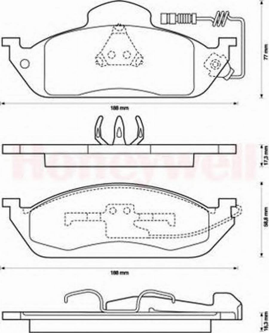 BENDIX 573034B - Kit pastiglie freno, Freno a disco autozon.pro