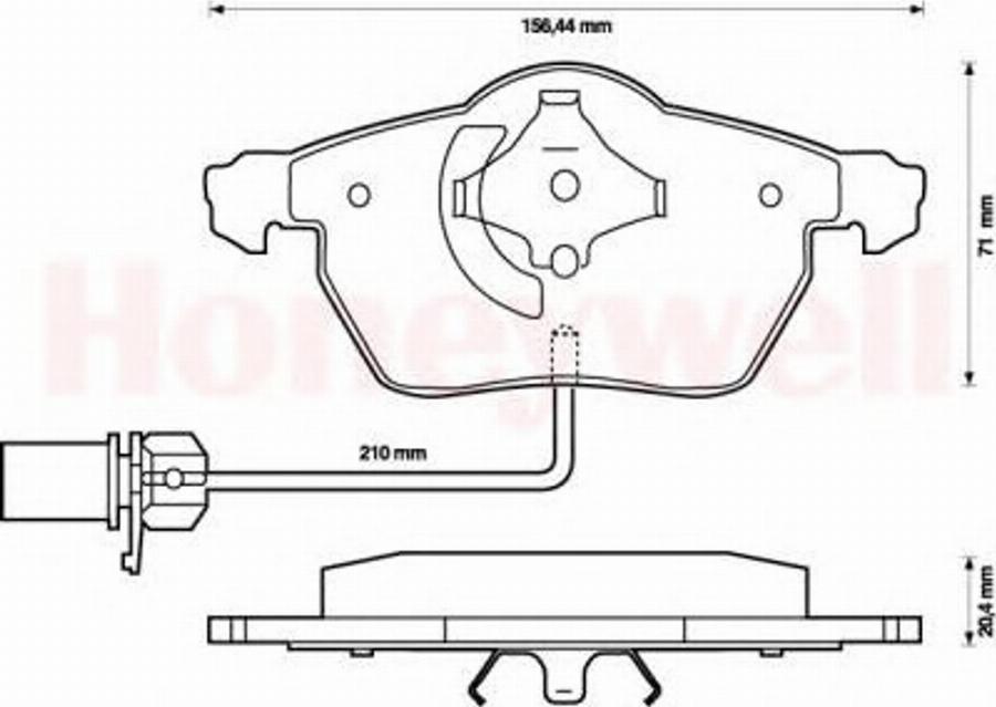 BENDIX 573037B - Kit pastiglie freno, Freno a disco autozon.pro