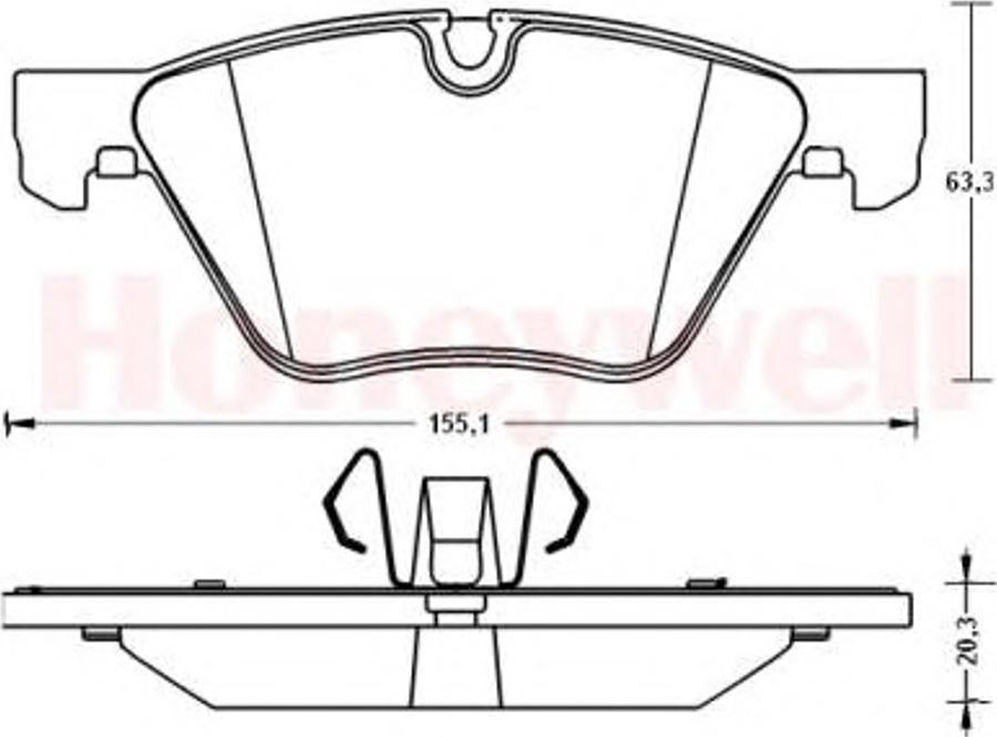 BENDIX 573187B - Kit pastiglie freno, Freno a disco autozon.pro