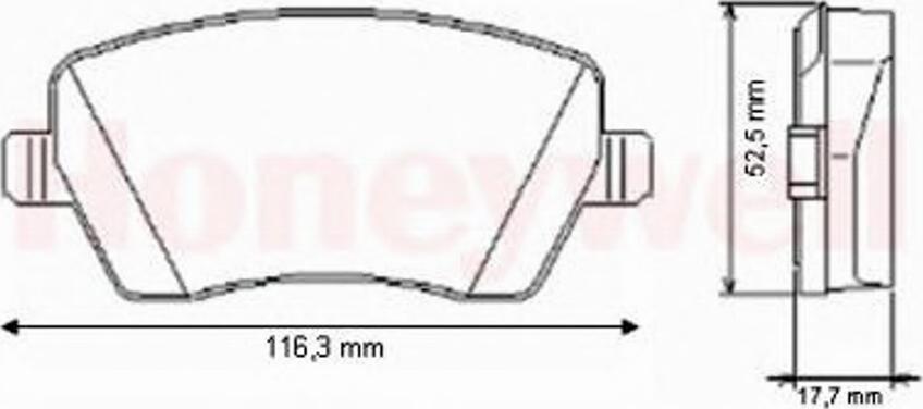 BENDIX 573125B - Kit pastiglie freno, Freno a disco autozon.pro