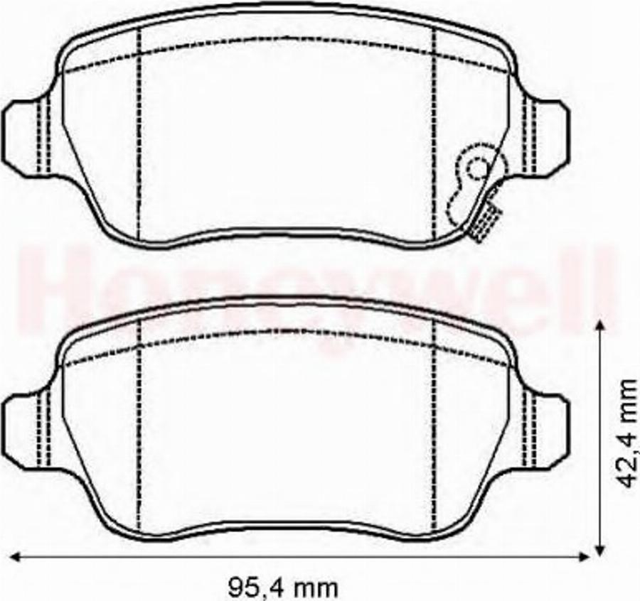 BENDIX 573122B - Kit pastiglie freno, Freno a disco autozon.pro