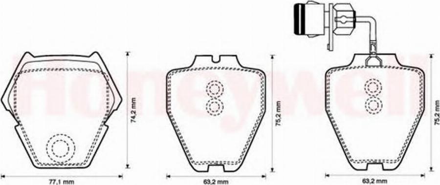 BENDIX 573208B - Kit pastiglie freno, Freno a disco autozon.pro