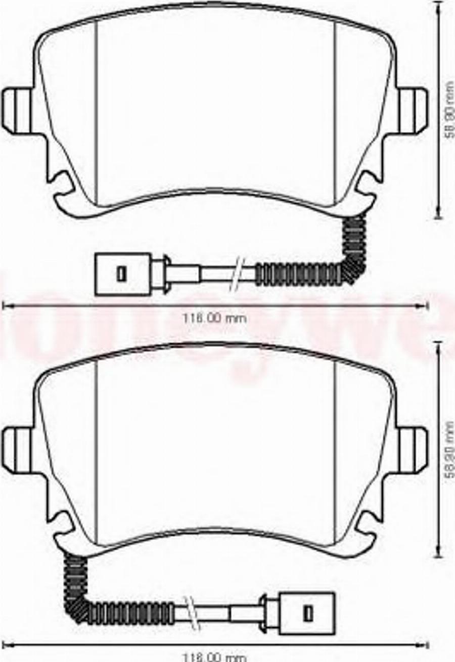 BENDIX 573225B - Kit pastiglie freno, Freno a disco autozon.pro