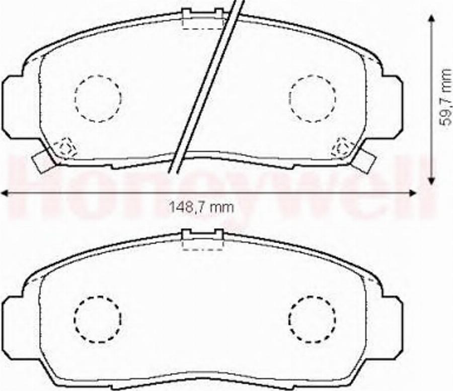 BENDIX 572449B - Kit pastiglie freno, Freno a disco autozon.pro