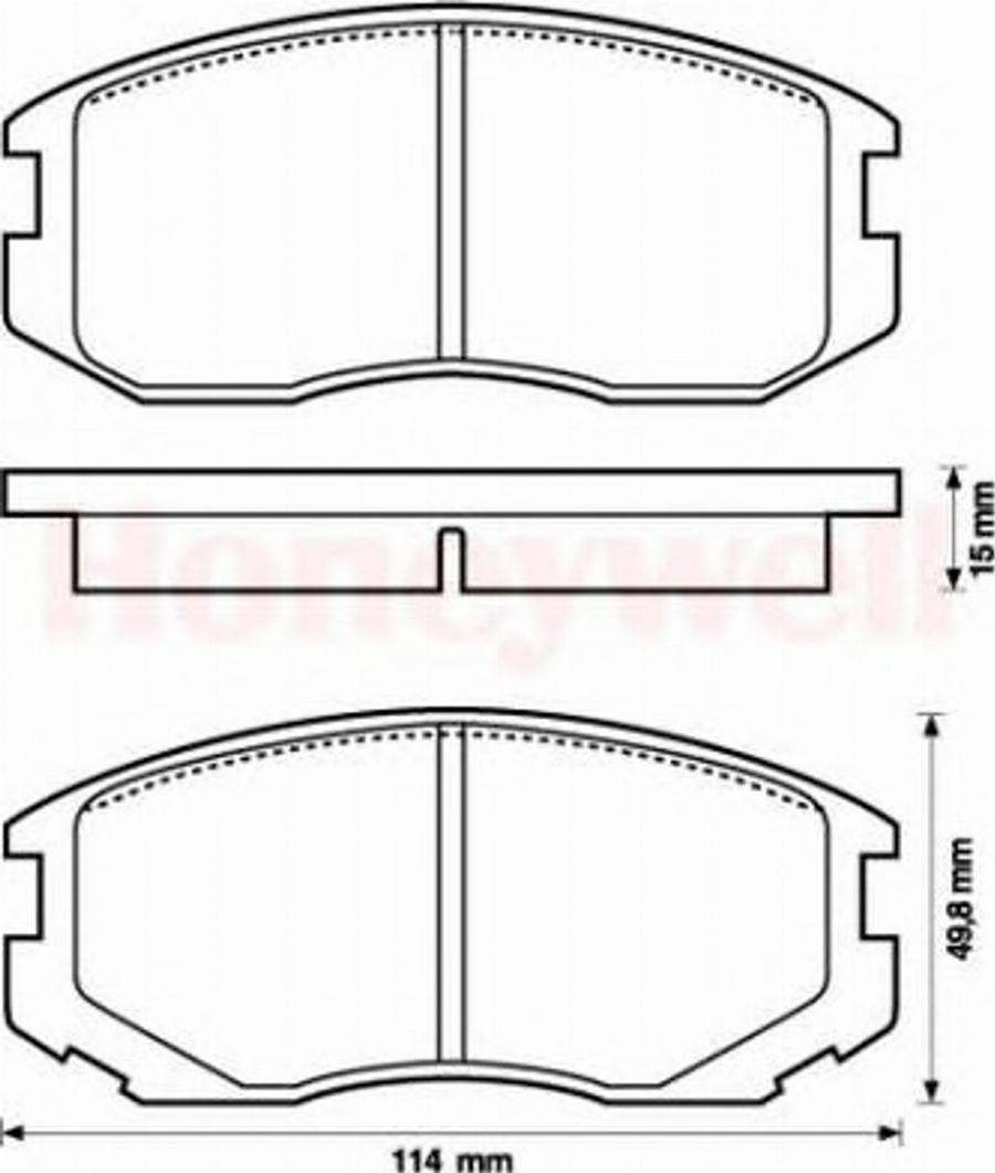 BENDIX 572441B - Kit pastiglie freno, Freno a disco autozon.pro