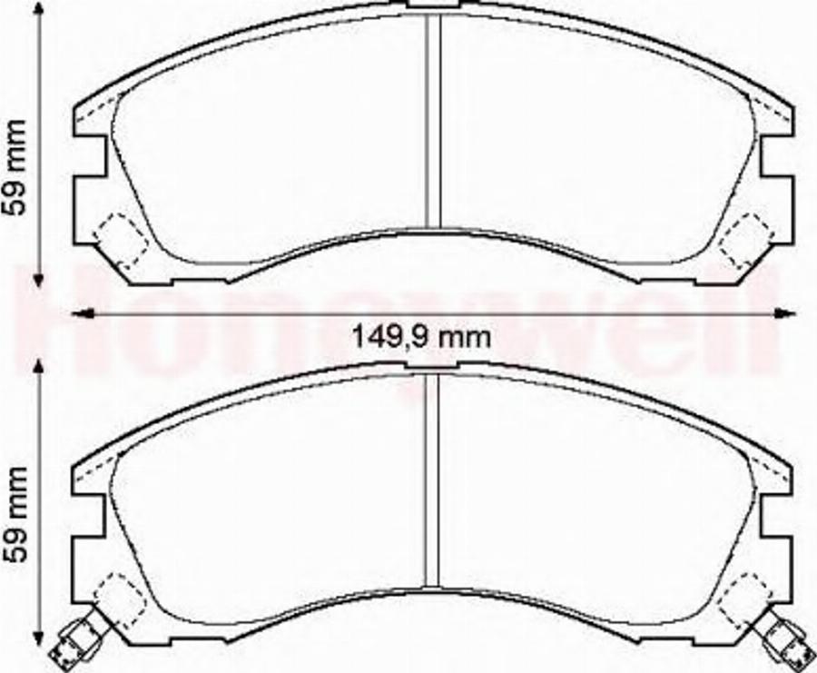 BENDIX 572447B - Kit pastiglie freno, Freno a disco autozon.pro