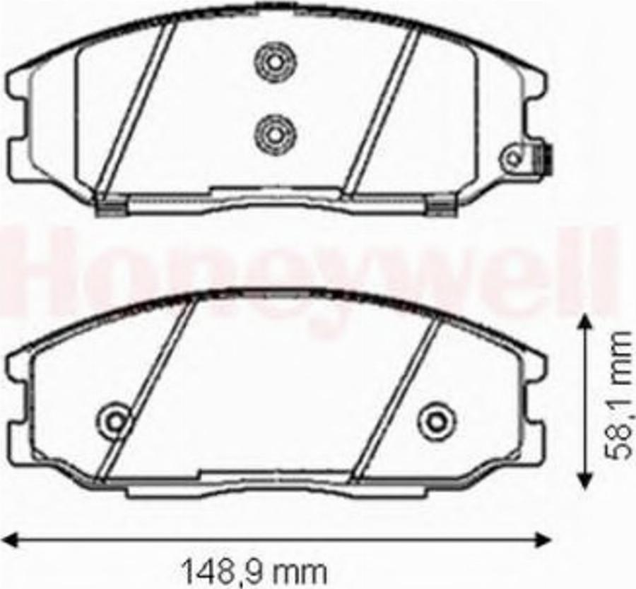 BENDIX 572453B - Kit pastiglie freno, Freno a disco autozon.pro