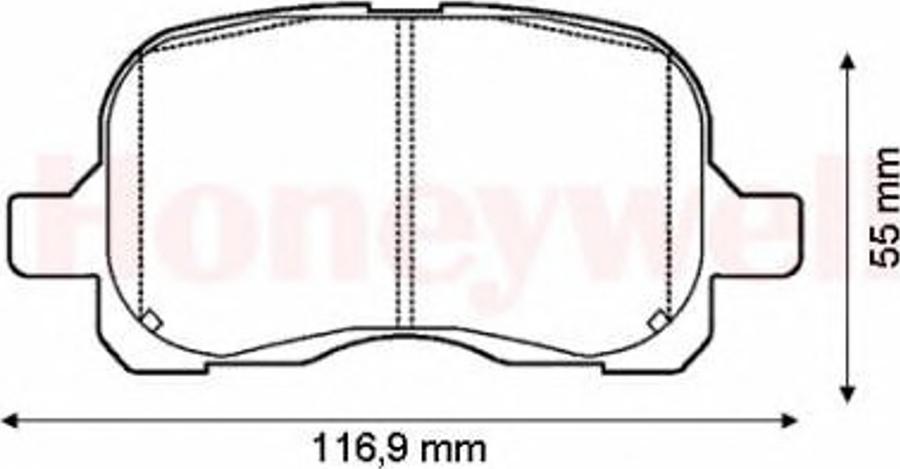 BENDIX 572468 B - Kit pastiglie freno, Freno a disco autozon.pro