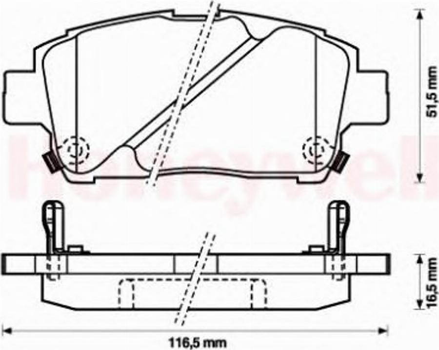 BENDIX 572405B - Kit pastiglie freno, Freno a disco autozon.pro