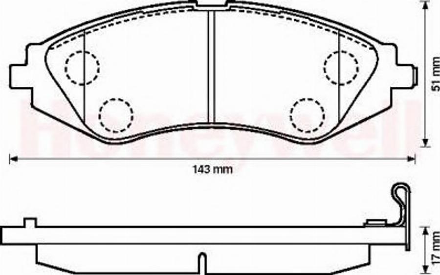 BENDIX 572408B - Kit pastiglie freno, Freno a disco autozon.pro